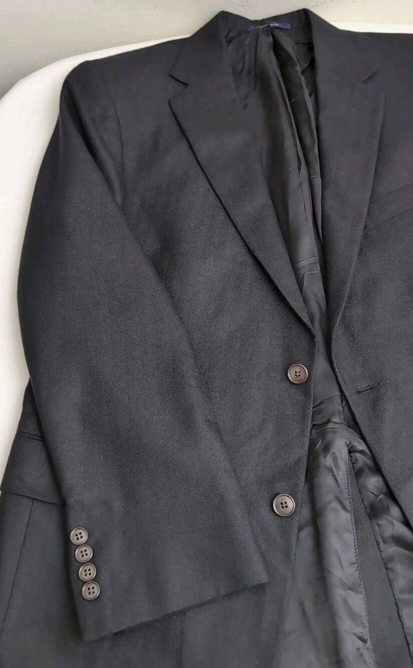 Hart Schaffner Marx Loro Piana 100% Worsted Spun Cashmere Men Sport Coat 42R NWT
